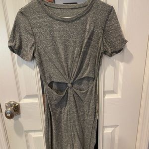 Gray cut out dress